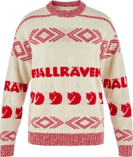 Fjellreven Fjellreven Jacquard Knit W Chalk White true Red S