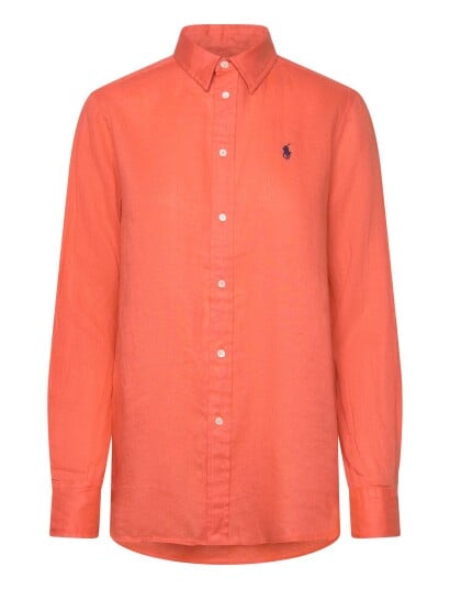 Polo Ralph Lauren 17/1 Pd Linen Lsl Bfs Orange XS