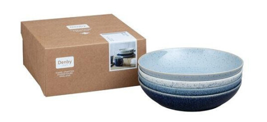 Denby - Studio Blue pastatallerken 22 cm 4 stk