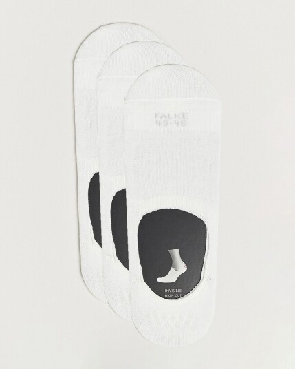 Falke 3 pack Casual High Cut Sneaker Socks White
