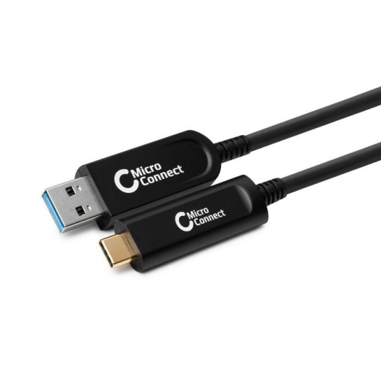 MicroConnect Premium Optisk Fiber USB C   USB 3.2 Gen 2 Type A kabel 25m 1 Stykk SEN W128176241 Svart