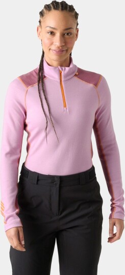 Helly Hansen Dame Lifa Merino Mellomvekt 1/2 Glidelås Basislag Rosa XL