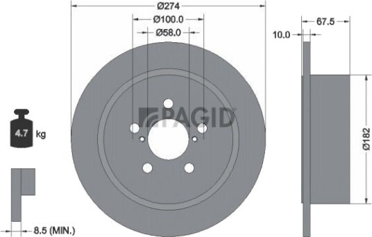 PAGID 54678N Bremseskive