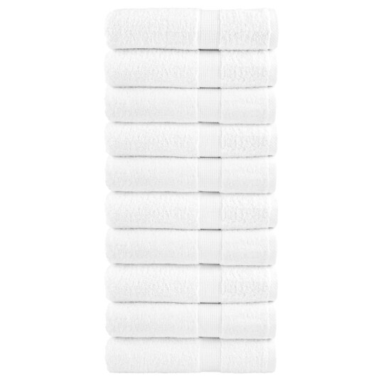  Premium håndklær SOLUND 10 stk hvit 50x100 cm 600gsm