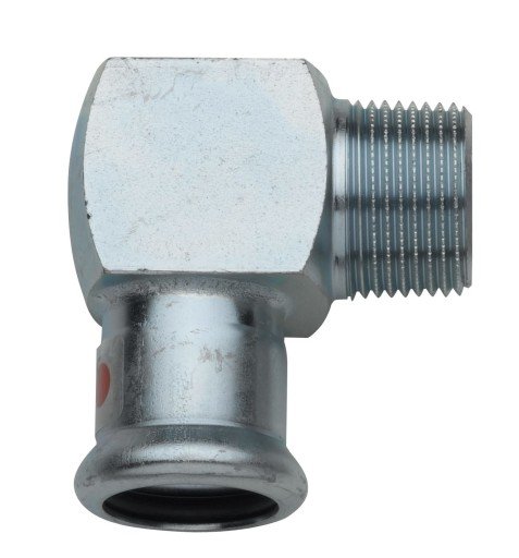 15 mm x 1/2" TURBO Stål vinkelnippel