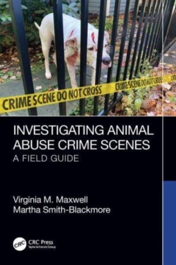 Investigating Animal Abuse Crime Scenes Av Virginia M. (University Of New Haven Usa) Maxwell, Martha Smith-Blackmore