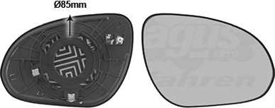 VAN WEZEL 8207838 Speilglass, ytterspeil