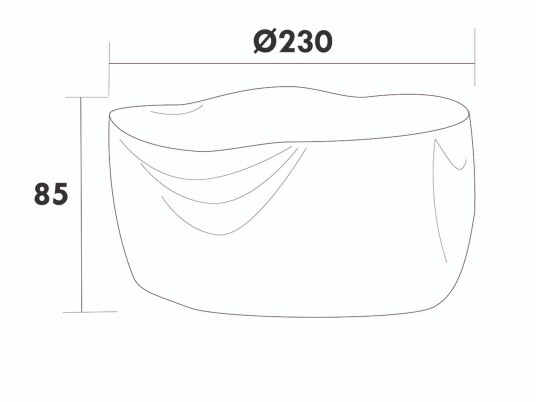 Hillerstorp Møbelbeskyttelse Til runde møbelgrupper D230 cm H85 cm Grå