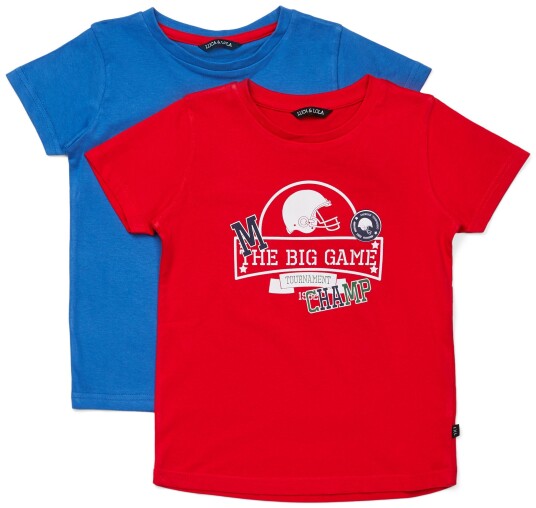 Luca & Lola San Marino T-Shirt 2-pack Red/Blue 98-104 Luca & Lola San Marino T-Shirt 2-pack Red/Blue 98-104