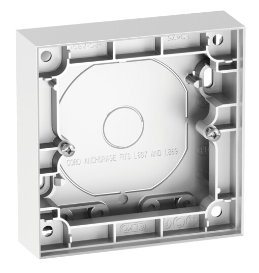 ELKO Plus enkel påveggskappe 25mm Aluminium