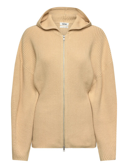 Monki Shaped Knitted Hoodie - Beige - XS Monki Shaped Knitted Hoodie - Beige - XS
