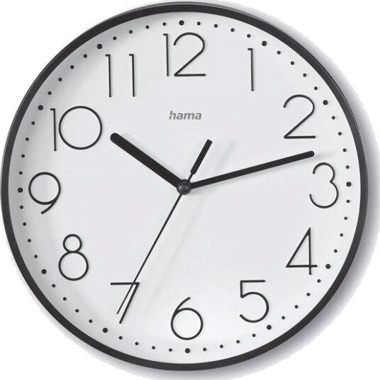 Hama Veggklokke Salina Diameter 22cm Svart