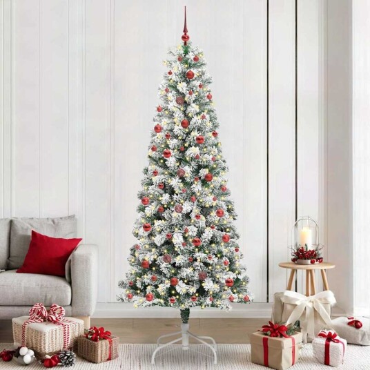  Kunstig sammensatt juletre med LED  stripelys 240 cm PVC