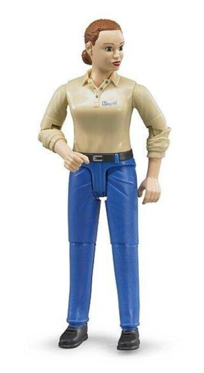 Bruder Bworld Kvinne Figur i Blå Jeans - 10 cm Plast