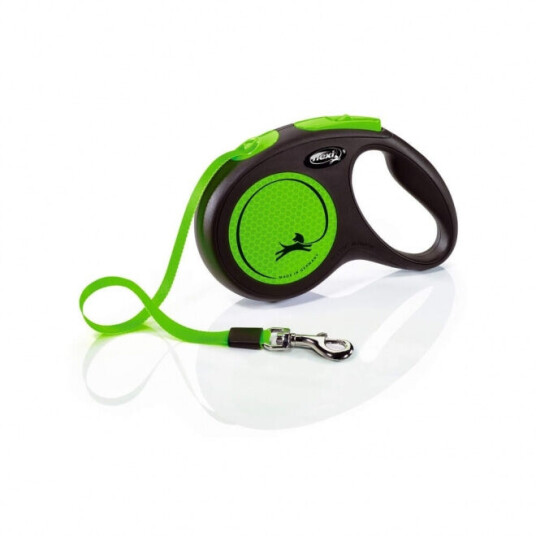 Flexi New Neon 5m Hundebånd M Grønn 25kg