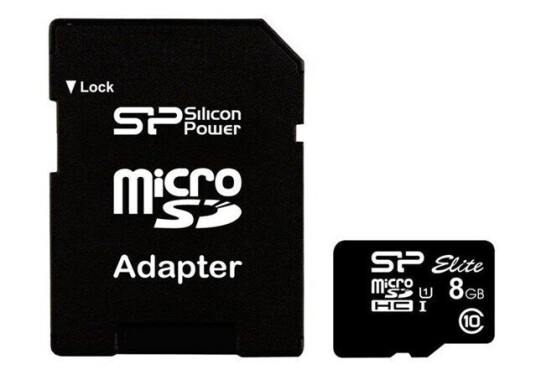 Silicon Power Elite - flash memory card - 8 GB - microSDHC UHS-I