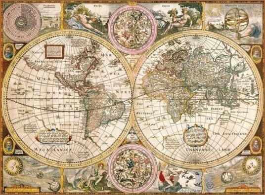Clementoni Old Map 3000 Deler Puslespill - Høy Kvalitet for Hele Familien