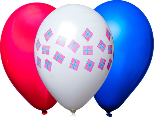 Ballongkungen Flaggballonger Norge 10-pakning 81008NO