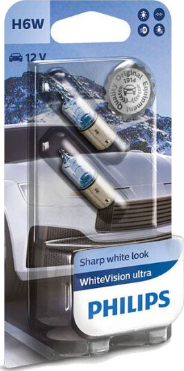 Philips H6w Whitevision Ultra Halogen Pære