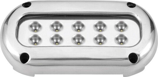 Undervannslys overflatemontert 25,2W 10 30V 10 LED hvit
