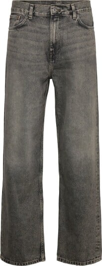 Weekday Galaxy Mid Rise Loose Straight Leg Unisex Jeans   Black   32 x 32