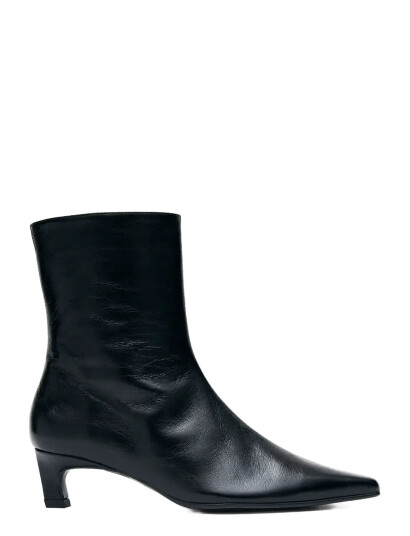 ALOHAS Ambar Rift Black Leather Ankle Boots Black 38
