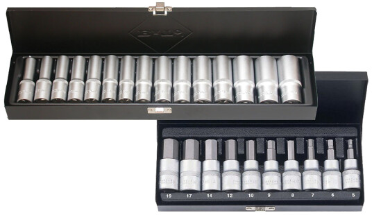 Toppsats 1/2", lange piper 10-24mm+stiftpiper 5-19mm