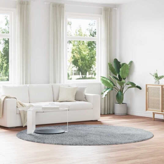  Flossteppe med lang luv NAVARRA sølvgrå 240x240 cm polyester 8721158559180