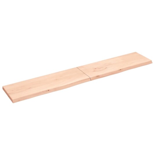 vidaXL Vegghylle 220x40x4 cm ubehandlet heltre eik
