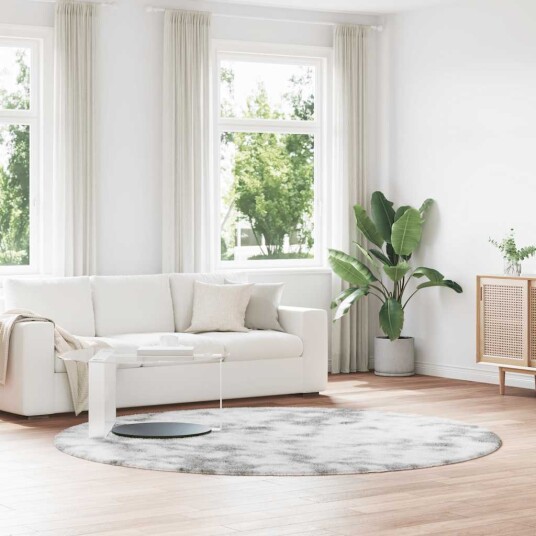  Flossteppe med lang luv NAVARRA lysegrå 240x240 cm polyester 8721158559166