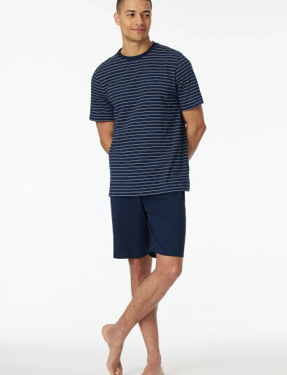 Schiesser Pyjama Short - Navy - XXL
