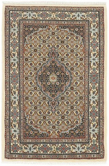 Håndknyttet. Opphav: Persia Moud Mahi Teppe 81x121