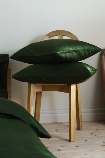 Jotex    Satin Putetrekk i Sateng 50x60 Cm 2 pakning Økologisk Skogsgrønn   ZACK    Kjøp Putevar hos Jotex