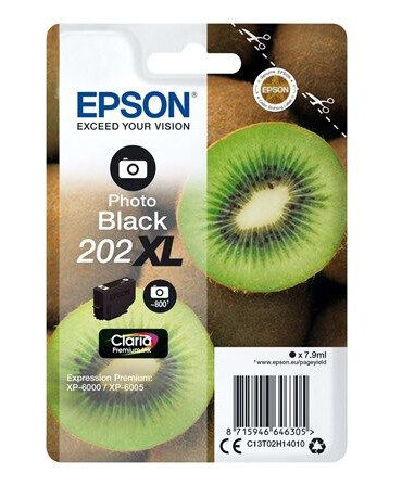 Epson 202XL - høj kapacitet - foto-sort - original - blækpatron - Blekkpatron Foto-sort Epson 202XL - høj kapacitet - foto-sort - original - blækpatron - Blekkpatron Foto-sort