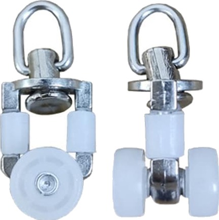 20 stk gardin skinne glide skinne dobbelthjul rullende guide skyve rull 3.50X1.50X1.00CM som vist på bildet