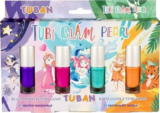 Tuban Tubi Glam Neglelakksett 4 Farger Perlemor 3+ År