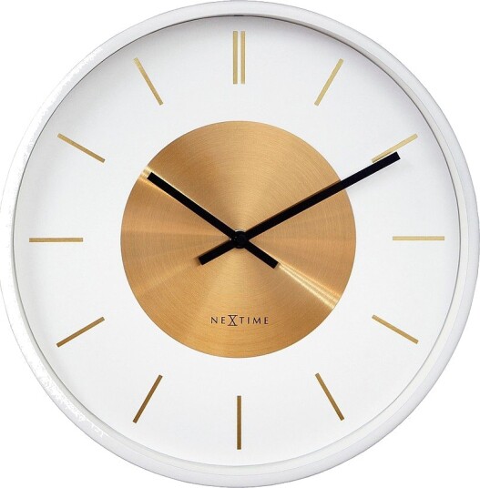 NeXtime Veggklokke Retro Ii Stripes 25 cm Hvit