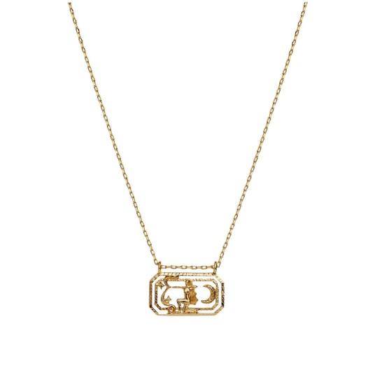Maanesten Zodiac Saggitarius Necklace Skytten Smykke Gull  female