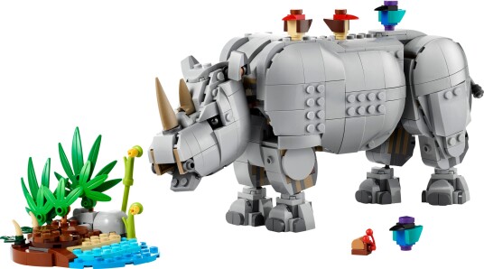 Lego Ville dyr: Storslått neshorn med fugler 31171