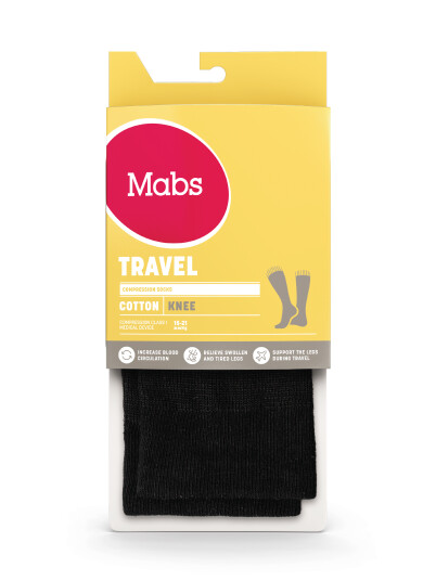 Mabs Travel Knestrømpe Klasse 1, XX-Large, sort, 1 par Mabs Travel Knestrømpe Klasse 1, XX-Large, sort, 1 par