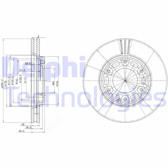 Bremseskive DELPHI BG3193