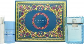 Versace Man Eau Fraiche Gavesett 100ml EDT + 75ml Deodorant Stift + 10ml EDT Versace Man Eau Fraiche Gavesett 100ml EDT + 75ml Deodorant Stift + 10ml EDT