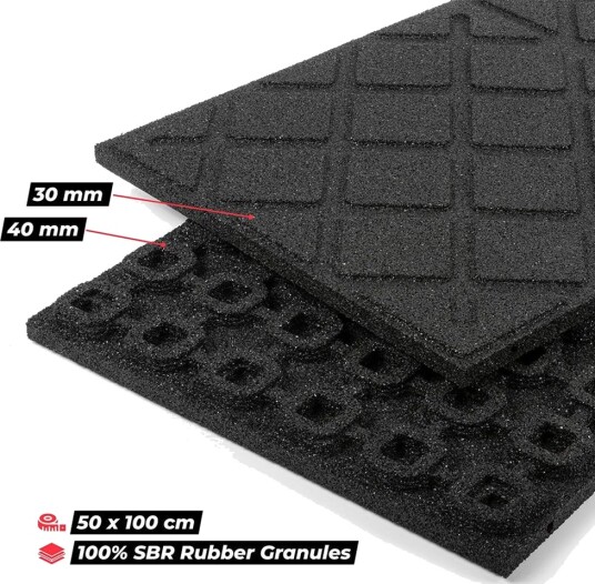 Gymstick Pro Rubber Flooring (50x100x3 cm) Gymstick Pro Rubber Flooring (50x100x3 cm)