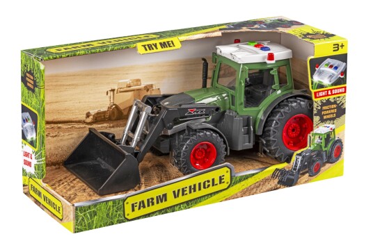 Traktor M/skuff Friksjon Lys Og Lyd