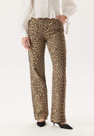 Pieces Pcsalume Hw Straight Denim Jea White Pepper Aop:leo 25