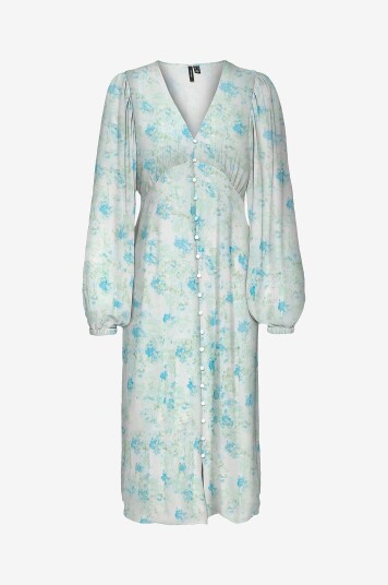 Vero Moda Kjole vmSmilla LS V neck Calf Dress Hvit