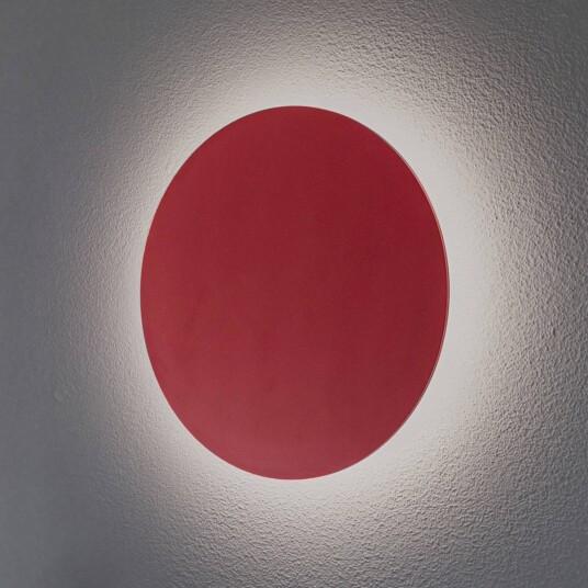 Argon Orios Plus LED-vegglampe rød Ø 30 cm stål