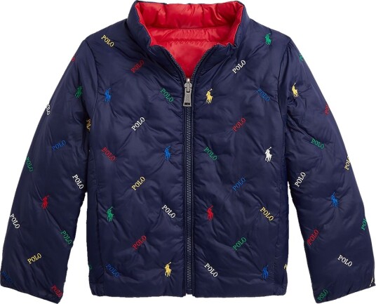 Polo Ralph Lauren Polstret Jakke Vendbar Rød/Navy m. Logoer Polo Ralph Lauren 8 år (128) Dunjakke Blå