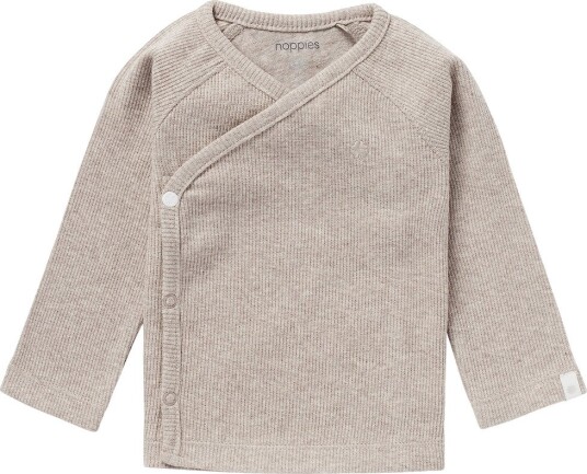 Noppies U Tee Overlap Ls Rib Nanyuki   P757 TAUPE MELANGE   74