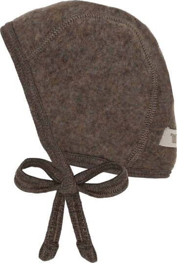 Huttelihut Babylue   Ullfleece   Brown Melert   Huttelihut   6 12 md   Lue baby   Brun   62 80